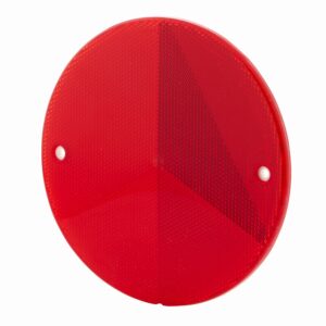 Reflector - Lens Colour: Red - round - Bolted/mounting