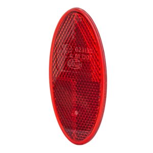 Reflector - Lens Colour: Red - oval - Glued/mounting