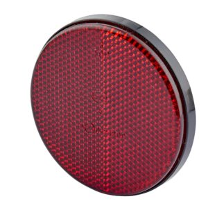 Reflector - Lens Colour: Red - round - Bolted/mounting