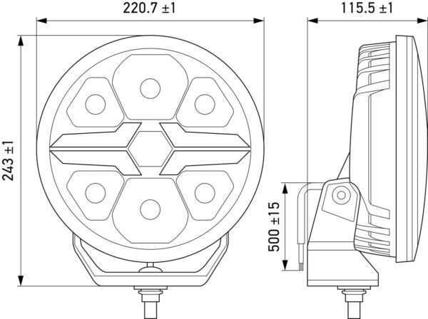 LED-Spotlight - Blade Chrome 9" - 12/24V - white - 1550lm