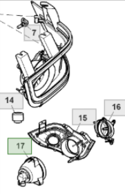 Corner Headlight, 12 Volts, 60 Watts