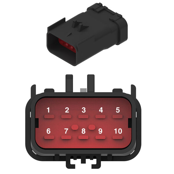 Black Internal Electrical Connector Housing, Cavities 10