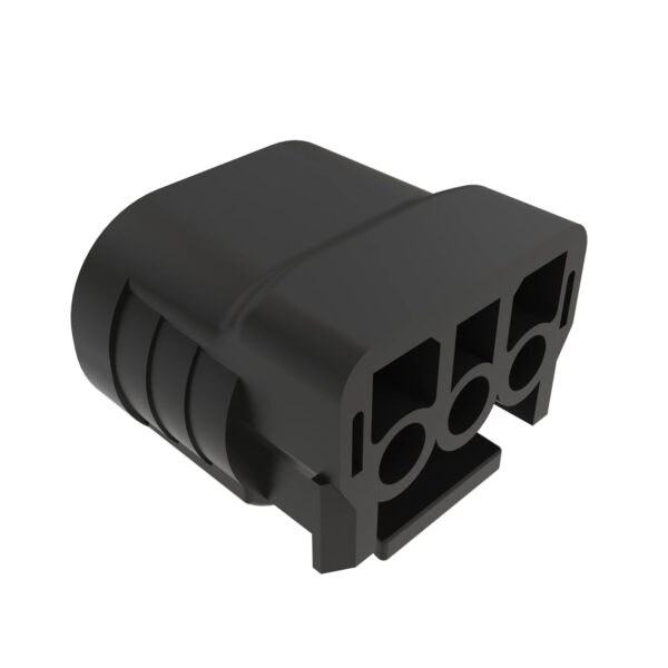 Gray External Electrical Connector Housing, 3 Cavities