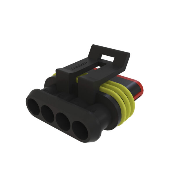 Black Internal Electrical Connector, 4 Cavities
