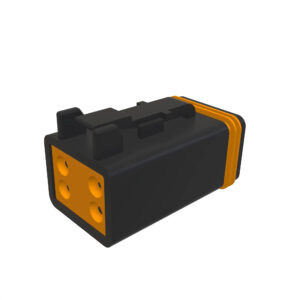 Black Internal Electrical Connector Assembly, 4 Cavities