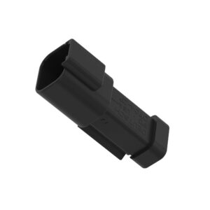 Black External Electrical Connector Housing, 2 Cavities