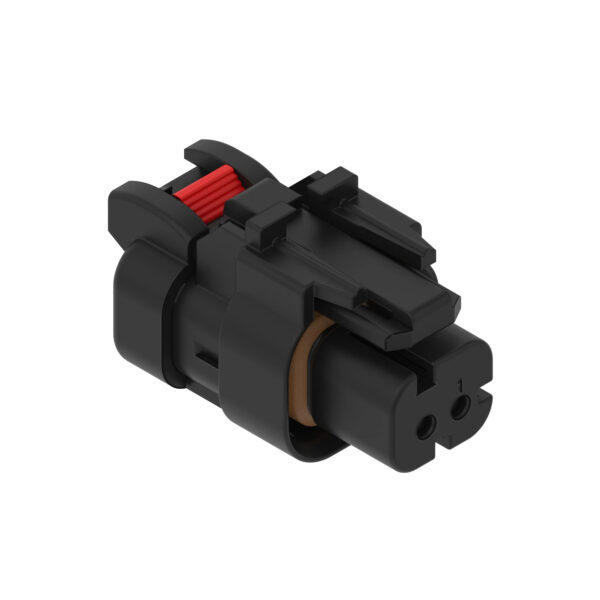 Green Electrical Connector Housing, 2 Cavities