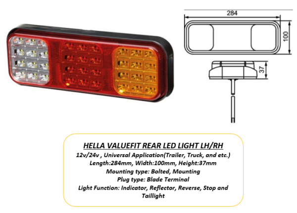 Valuefit Rear Led Light Lh/Rh