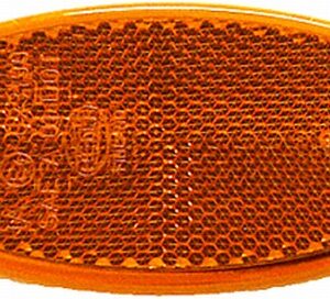 Reflector - Lens Colour: Yellow - oval - Glued/mounting