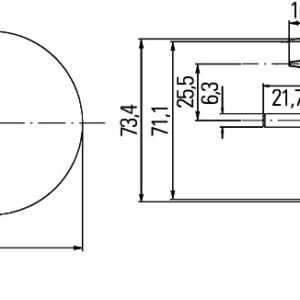 Direction Indicator - 83mm - LED - 24V