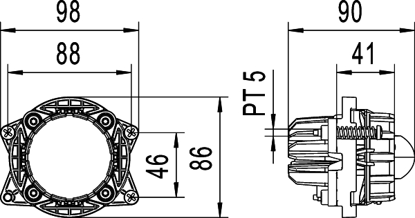 Symmetric/LED-Spotlight - Modul 60 - 12V